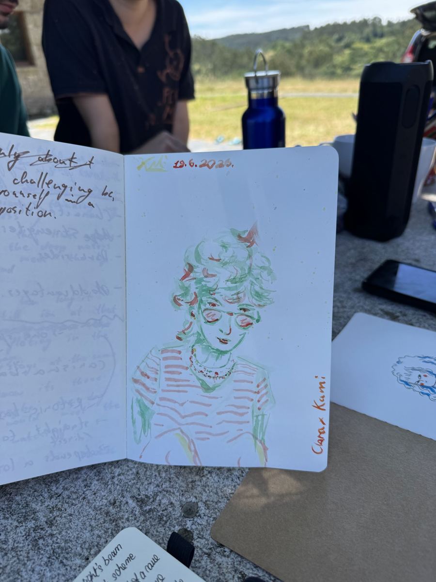 Cuaderno con ilustraciones hechas durante el proyecto